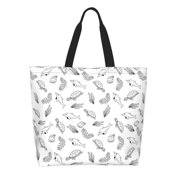 Easygdp Sea Turtle Bolsas Tote para Mujer, Bolsos de Hombro para Viaje, Bolsos de Mano de Gran Capacidad para Compras y Trabajo