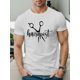thumbnail image 1 of Camiseta informal de cuello redondo para hombre con diseño geométrico de tijeras de peluquería, tejido de punto 100 % poliéster, ligeramente elástica, corte regular, top de verano - 150 g/m², 1 of 5