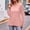 Pink, variant on POTETI Womens Shirts Hiking Winter Casual Color Long Sleeve Round-Neck Blouses & Shirts Beige Blouse for Women