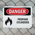 thumbnail image 5 of (2 Pack) Propane Cylinders OSHA Danger Sign 18 Inch X 12 Inch Indoor / Outdoor Rust-Free Aluminum Metal Signs for Workplace, Workshop, and Construction Site, Made in the USA, 5 of 8