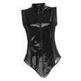 thumbnail image 4 of cremallera de material cuero con exterior exterior exterior húmedo para mujer Catsuit Ropa interior de leotardo de 1 pcs L Salvador Body de fiesta para hombres, 4 of 10