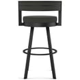 thumbnail image 4 of Amisco Browser 30 in. Swivel Bar Stool - Charcoal Grey Polyester / Black Metal, 4 of 9