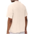 thumbnail image 6 of Vetsdori Short Sleeve Shirts for Men Polo Button down Dress Shirts Pockets Collar Work Gift for Men Summer Cotton Linen Plain Mens T-Shirts Casual, 6 of 9