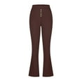 thumbnail image 5 of ZyeKqe Womens Dress Pants Casual Flare Office Slacks Stretchy Business Lightweight Pull on Workwear Trousers, 5 of 7