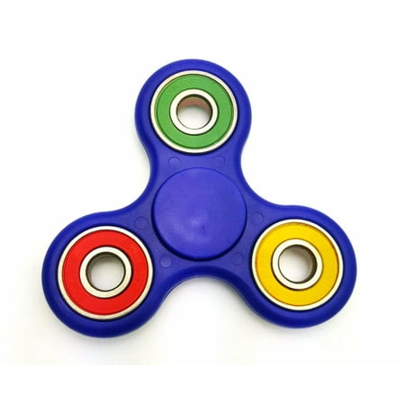 Tri Color Spinner Fidget Toy Ceramic EDC Hand Finger Spinner Perfect For ADD, ADHD (Dark (Best Color Fidget Spinner)