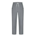 thumbnail image 5 of Mens Sweatpants Elastic Waist Drawstring Baggy Tapered Pants With Pockets Gray XXXL, 5 of 6
