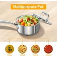 thumbnail image 4 of Macevia Sauce Pan with Glass Lid, 18/10 Stainless Steel Pot with Stay-Cool Handle for All Stoves, 4 of 6