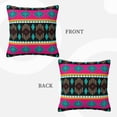 thumbnail image 3 of LNWH Decorative Pillow Covers, Retro Tribal Native Style Green Square Sofa Decorative Knit Pillow Case, 18"x18", 3 of 8