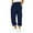 Navy, variant on Men's Pants Big And Tall Under $15 Elastic Waist Solid-Color Loose Casual Pocket Drawstring Elastic-Waist Full Length Pants