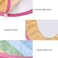 thumbnail image 4 of Juego de 2 unidades de tapa de asiento de inodoro de terciopelo Coral blando, decoración de baño de Color arcoíris (cremallera rosa), 4 of 8