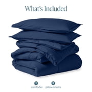 Bare Home Down Alternative Comforter Set - 3-Pieces - All Seasons - Queen, Dark Blue