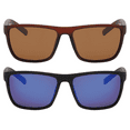 thumbnail image 2 of OWL Rectangular Sporty Sunglasses for Men- Polycarbonate & Tinted Glasses- Ideal for Sports Activities - Brown, Blue Mirror, 2 of 7