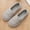 Gray, variant on Women Autumn Winter Closed Toe Closed Back House Slippers Striped Soft Fabric Non Slip Flat Cushioned Indoor Footwear for Bedroom Housework Daily Homewear Pink 8.5-9(XL)