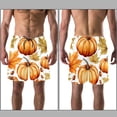 thumbnail image 3 of luoweisi Men's Beach Shorts Quick Dry Swim Trunks with Mesh Lining Maple Leaf Pumpkin L, 3 of 5