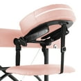 thumbnail image 2 of Saloniture Professional Portable Lightweight Bi-Fold Massage Table with Aluminum Legs - Includes Headrest, Face Cradle, Armrests and Carrying Case - Pink, 2 of 7