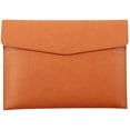 thumbnail image 1 of PU Leather A4 File Folder Document Holder Waterproof Portfolio Envelope Folder Case with Snap Closure-Brown, 1 of 7