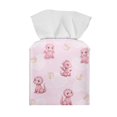 thumbnail image 2 of POLERO Tissue Box Cover PU Leather, Cute Dragon Waterproof Square Car Tissue Holder Storage for Bathroom Vanity, Countertops, Dressers, Night Stand, Parlors and Offices, Pink, 2 of 7