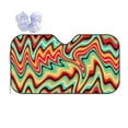 thumbnail image 1 of ZNDUO Car Windshield Sun Shade, Psychedelic Waves Pattern Windshield Sun Shade UV Rays and Heat Sun Visor Protector Foldable Windshield Sun Shade, Small Size, 1 of 8