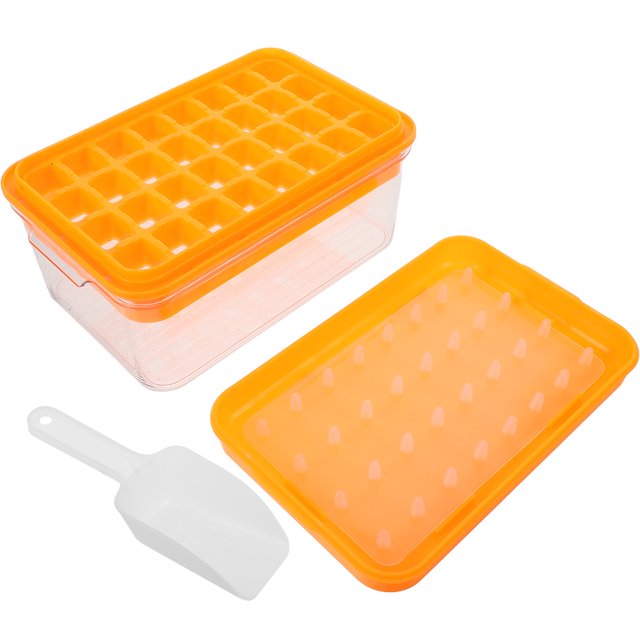 Ice Cube Tray With Lid And Bin Easy Release Ice Cube Molds Yogurt Melt Tray For Freezer Stackable Ice Trays Ice Container