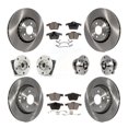 thumbnail image 1 of Transit Auto Front Rear Hub Bearing Assembly Disc Brake Rotor and Semi-Metallic Pad Kit (10Pc) for Car 2008-2014 Volvo XC90 AWD with 336mm Diameter Left Right (Driver Passenger) KBB-113294, 1 of 11