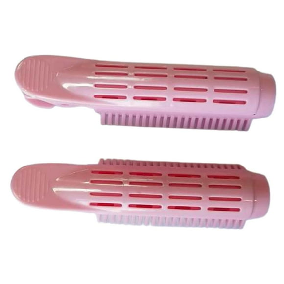 2 pinzas de pelo esponjosas naturales, rizador de pelo, ondudo, belleza, peluquería Rosado Zulema Rodillos para el cabello Root Fluffy