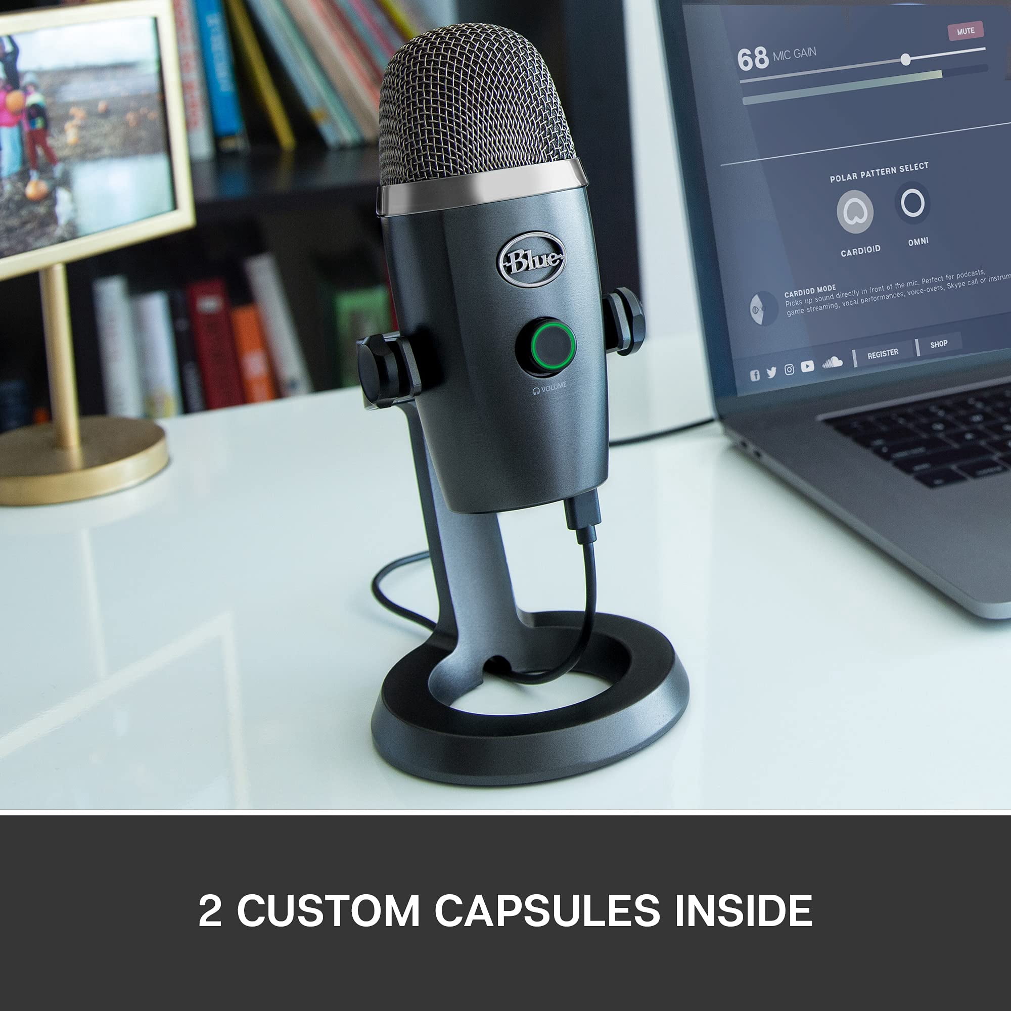 Restored Blue Yeti Nano Premium USB Microphone - Shadow Gray (Refurbished)