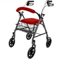 thumbnail image 1 of Top Glides Universal Rollator Walker Seat and Backrest Covers (Red), 1 of 2