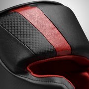 Hayabusa T3 Full Face T-Cross Hook and Loop Vylar MMA Headgear - Black/Red