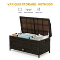 thumbnail image 3 of Uforic Large Outdoor Rattan Storage Bench, Spacious PE Wicker Patio Storage Box with Easy-to-Use Handles and Comfortable Cushion, Ideal for Backyard, Courtyard, Outdoor Space, 3 of 5