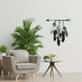 thumbnail image 2 of Arrow Feather Feathers Boho Arch Abstract Modern Bohemian Accent Wall Sticker Art Decal for Girls Boys Kids Room Bedroom Nursery House Home Decor Stickers Wall Art Vinyl Decoration Size (20x20 inch), 2 of 3