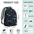 thumbnail image 3 of Watercolor Whale and Dolphin Student Backpack Waterproof Scratch-Resistant Composite Oxford Cloth with Nautical Hand Drawn Marine Life Design, Comfortable Adjustable Straps for Outdoors, 3 of 4