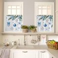 thumbnail image 2 of Christmas Coastal Tier Curtains 24 Inches Long, Xmas Shell Starfish Pine Snowflake Rod Pocket Window Curtains Panels for Bedroom/Bathroom/Nursery, Small Short Half Curtains Drapes for Cafe 27.5"x24", 2 of 5