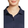 thumbnail image 4 of Martha Stewart Everyday Women's Knit Button Down Long Sleeve Shirt, 4 of 5