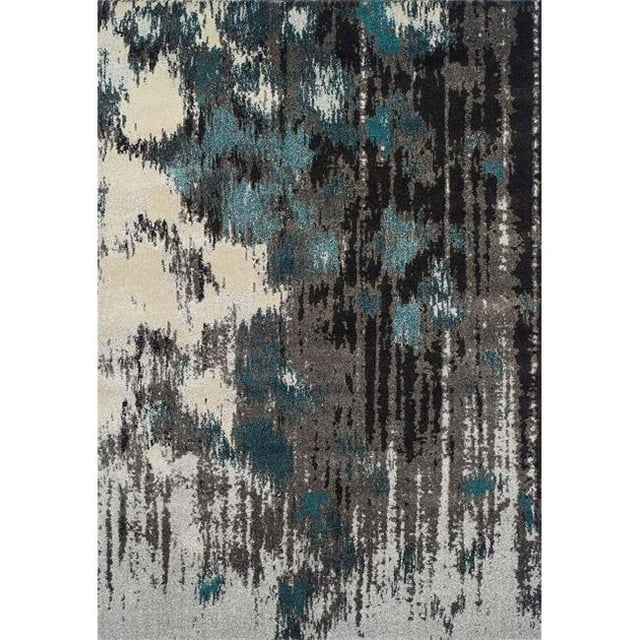 Dalyn MG81TE8X11 7 Pi 10 Po x 10 Pi 7 Po Zone de Sarcelle Gris Moderne Rug