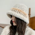 thumbnail image 2 of Diufon Women's Winter Warm Hat Ladies Plush Windproof Color Block Bucket Hats Wool Outdoor Fisherman Hats, 2 of 7