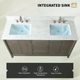 thumbnail image 3 of Vanity Art 60" Double Freestanding Bathroom Vanity with Sink and Engineered Marble Top, 3 of 9