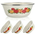 thumbnail image 1 of 4 Pcs Bol à Soupe Rétro en Émail Bassin en Émail Multifonctionnel Vaisselle Vintage en Émail, 1 of 7