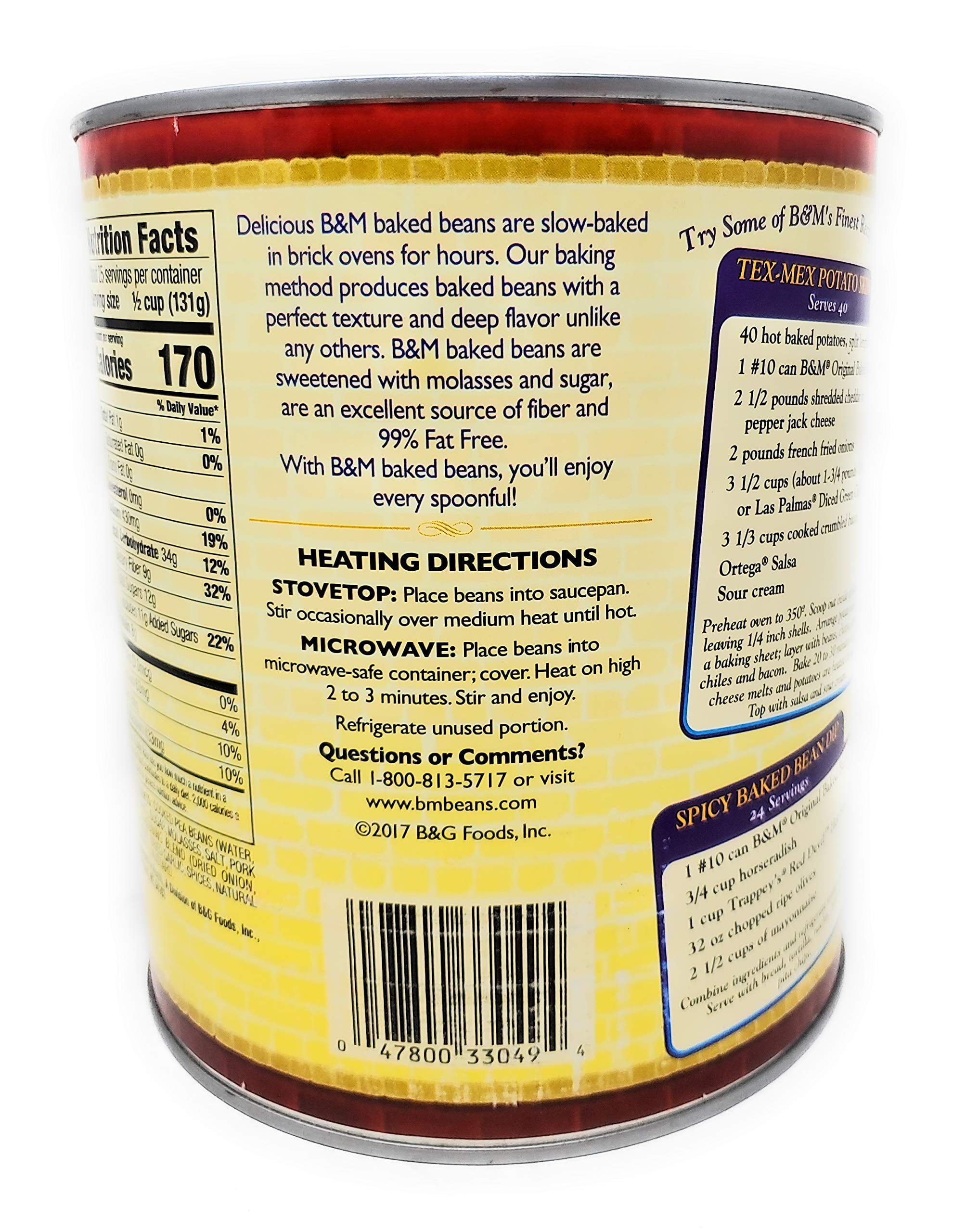 B&M Original Baked Beans, 116 oz, Can