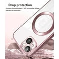 thumbnail image 4 of Clear Case for iPhone 14 Magnetic Case Compatible with MagSafe Built-in Camera Lens Protector Soft Slim Shockproof Phone Case Cover for iPhone 14 6.1" - Pink, 4 of 11