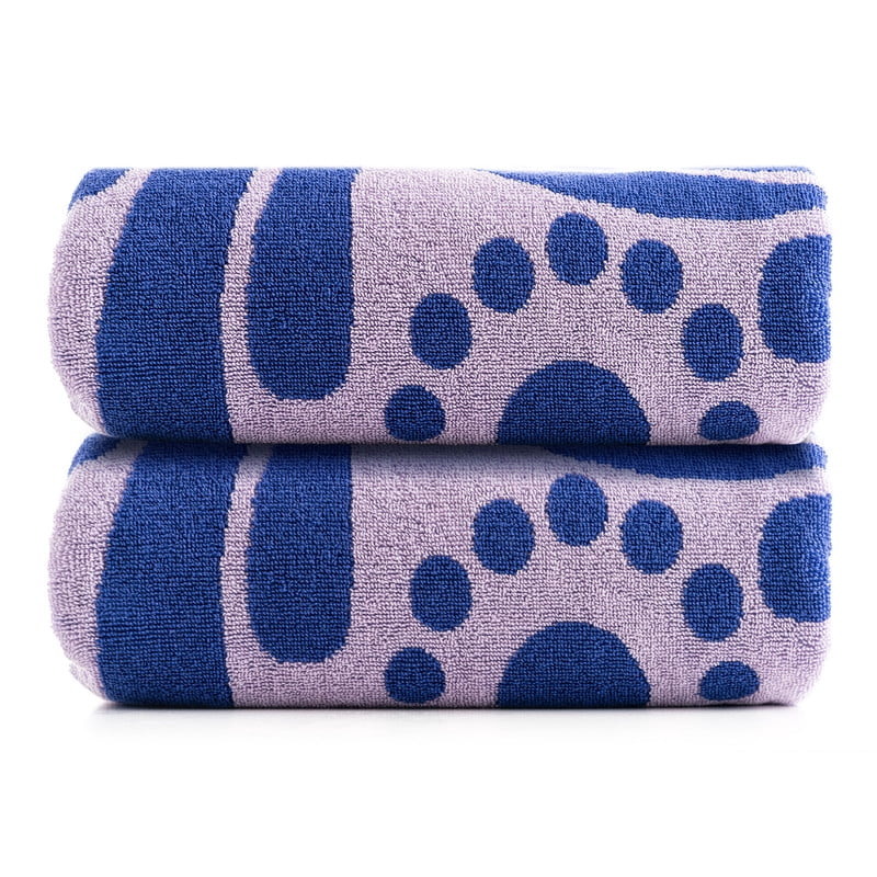 Evimpex 100%-Cotton 2pcs/SET Beach & Pool Towels - Large Cotton Towels for Pool, Beach, Bath, Gym & More - Soft, Absorbent & Oversized Beach Towels 36” x 72”
