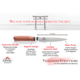 thumbnail image 3 of 3PC SET GINSU KATANA TRADITIONS COLLECTION (8" CHEF, 7" SANTOKU, 5" UTILITY) -Japanese Stainless Steel 440A forged blades- with Rosewood handles, 3 of 9