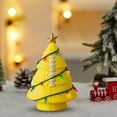 thumbnail image 6 of 6 inch Light Up Tennis Christmas Tree Decor, Fun Decorative Football,Leather Christmas Tree, Tree with a Gold Star, Christmas Table Decorations Figurine Set Perfect for Indoor Desks(Yellow), 6 of 8