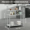 thumbnail image 2 of 48'' x 24'' Stainless Steel Overshelf,2 Tier Kitchen Overshelf for Prep & Work Table,Adjustable Shelf, for Kitchen, Restaurant, Garage, 2 of 8