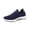 04#Dark Blue, variant on Women's Breathable Elastic Fly Knit Sock Slip On Shoes Hollow Perforated Mesh Light Cushioned Flat Anti Slip Sole Daily Casual Walking Athletic Sneakers For Ladies