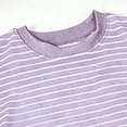 thumbnail image 7 of NAISIBABY Girls Outfit Sets, Striped Short Sleeve T Shirt and Shorts 2-Piece Summer Casual Fashion Clothes Purple 2T, 7 of 7