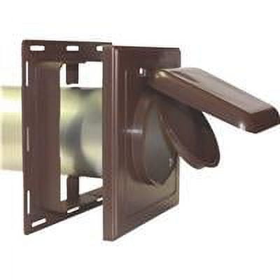No-Pest 4 In. Brown Plastic J-Block Dryer Vent Hood NPJB