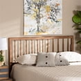 thumbnail image 4 of Bowery Hill Modern Rubber Wood Queen Size Headboard with Wood Legs in Walnut, 4 of 7
