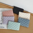 thumbnail image 3 of Cartera corta Lingge de piel sintética suave con borde cruzado, ultraliviana, para mujer, con tarjetero y monedero, 3 of 5