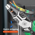 thumbnail image 3 of LAOA Electrician Pliers Needle Nose Pliers Wire Stripping Pliers Eire Cutting/Stripping/Crimping/Pulling/Clamping in One,5 in 1 Professional Type Pliers, 3 of 7