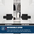 thumbnail image 3 of Breton Matte Passage Door Handle Modern Dcor Door Hardware Reversible Hall/Closet Door Handle Microban Embedded Finish, 3 of 10